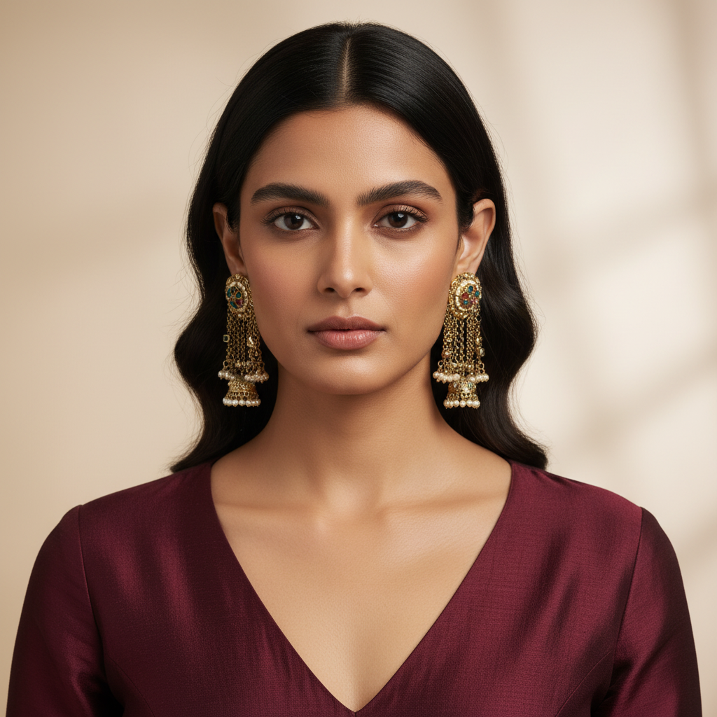 Rumi Statement Earrings by Rasm