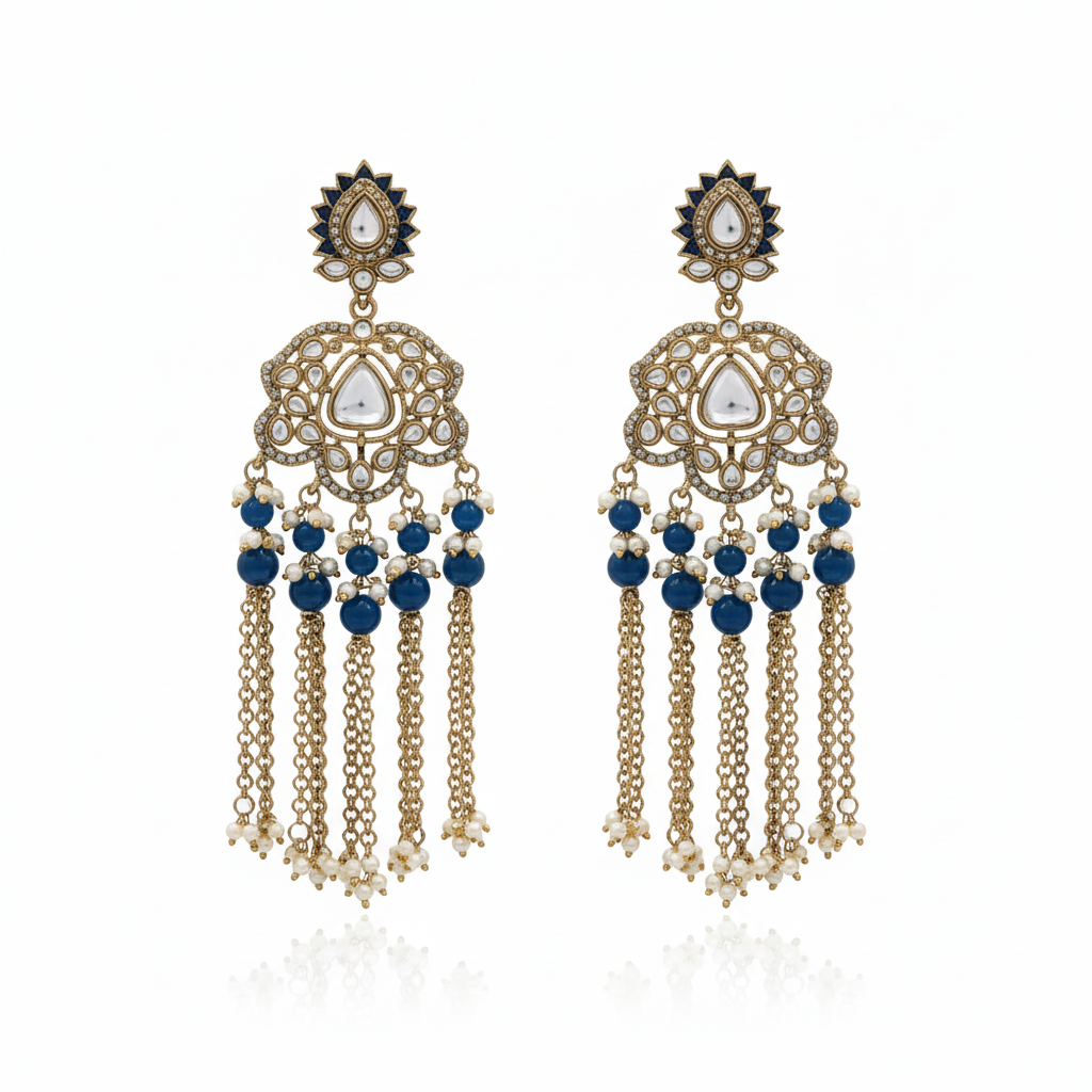 Isha Chain-Tassel Earrings by Rasm