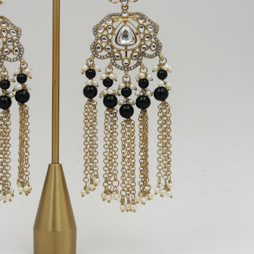 Kaira Chain-Tassel Earrings by Rasm