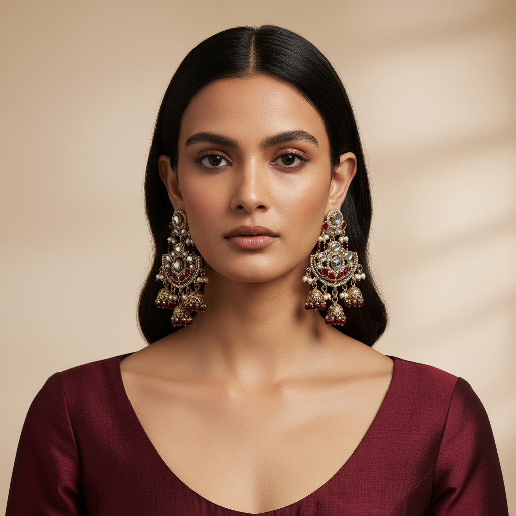 Veda Statement Earrings by Rasm
