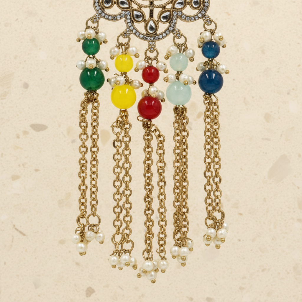 Inaaya Chain-Tassel Earrings by Rasm