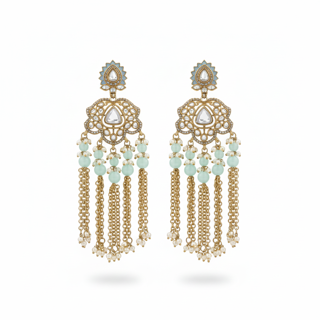 Alaya Chain-Tassel Earrings by Rasm