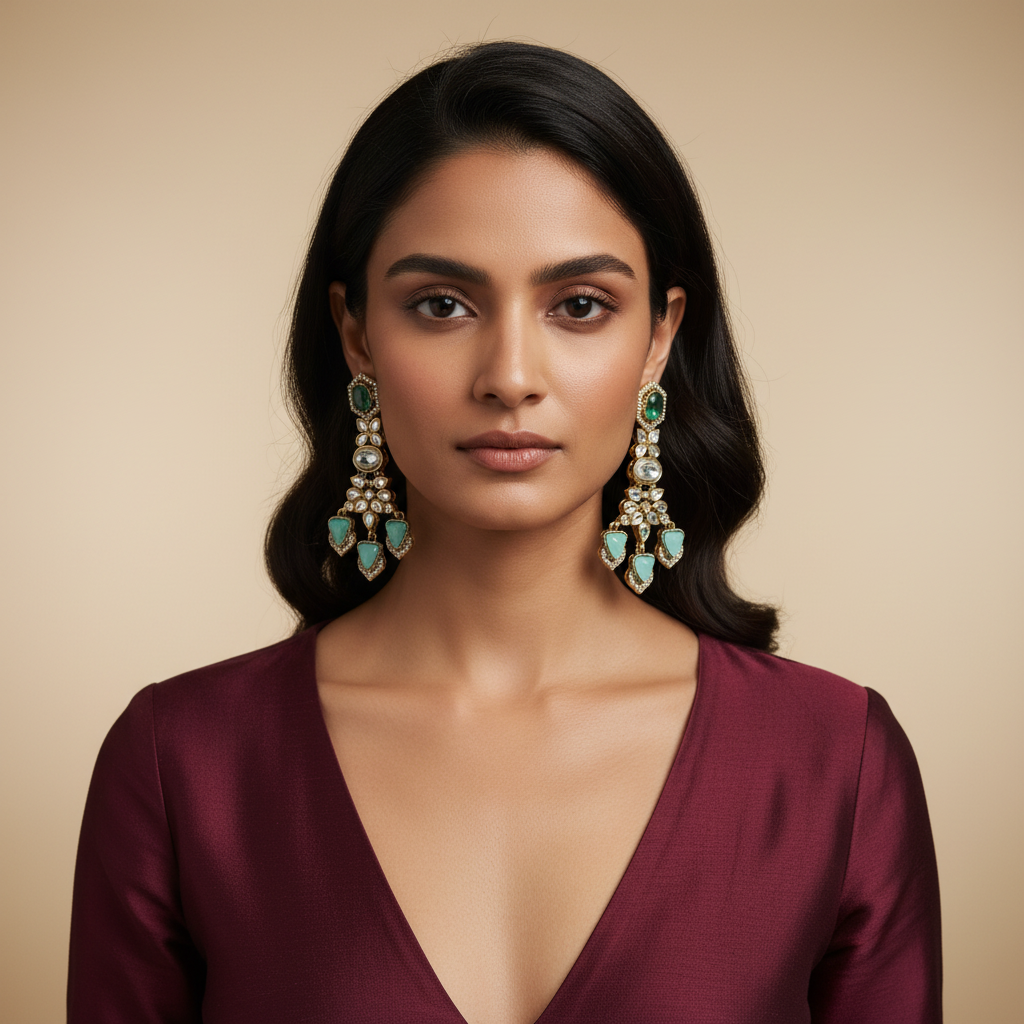 Kesar Statement Earrings by Rasm