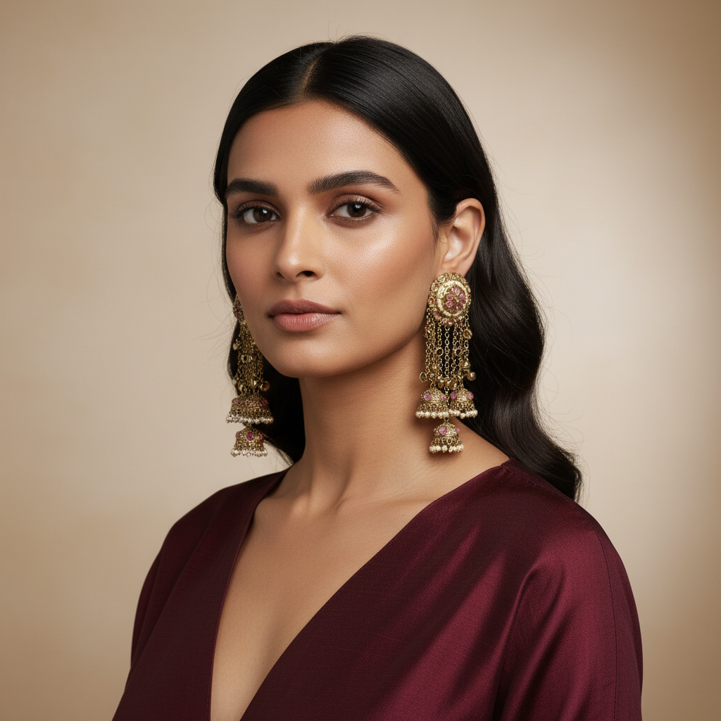 Saira Statement Earrings by Rasm