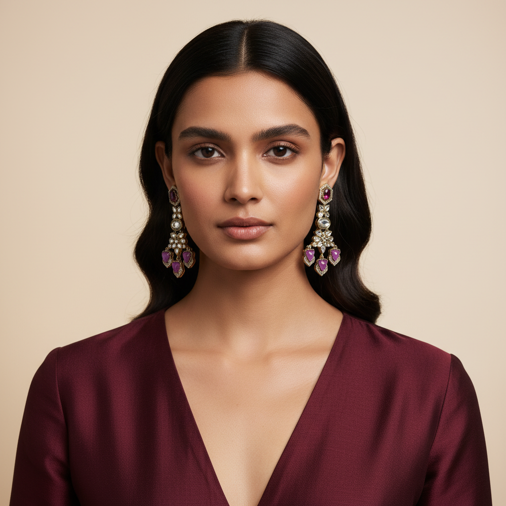 Kavya Statement Earrings by Rasm