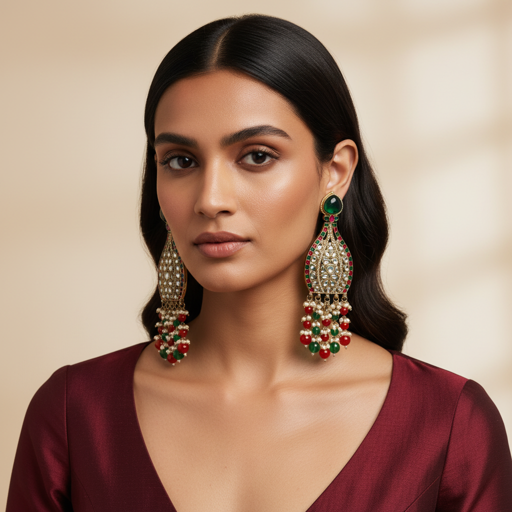 Diya Statement Earrings by Rasm