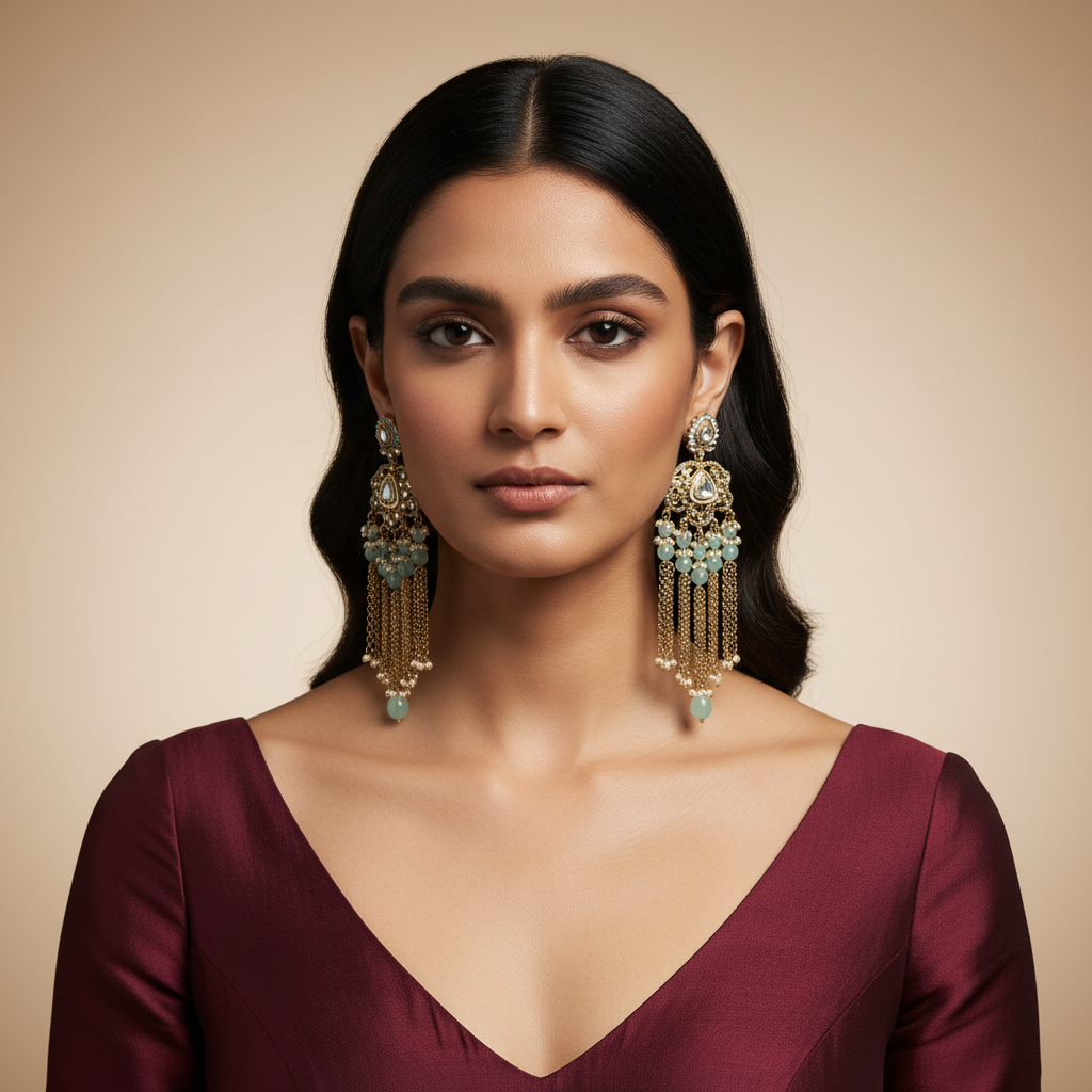 Alaya Chain-Tassel Earrings by Rasm