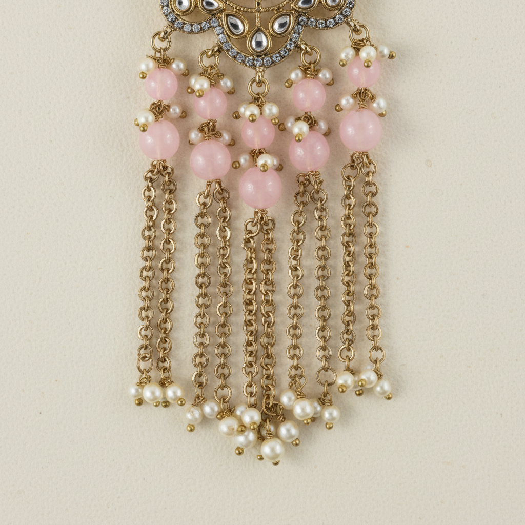 Anvi Chain-Tassel Earrings by Rasm
