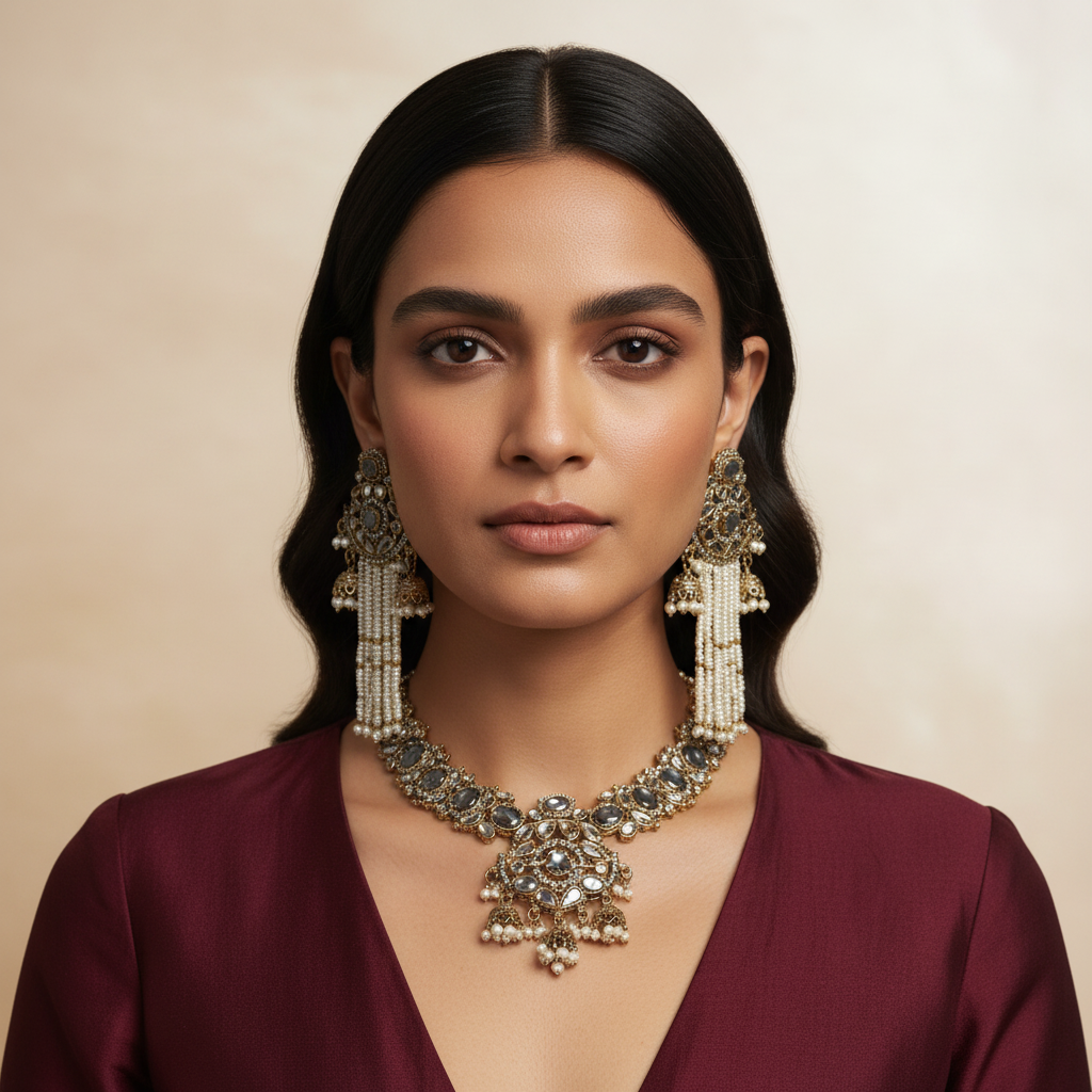 Ruhaani Statement Earrings by Rasm