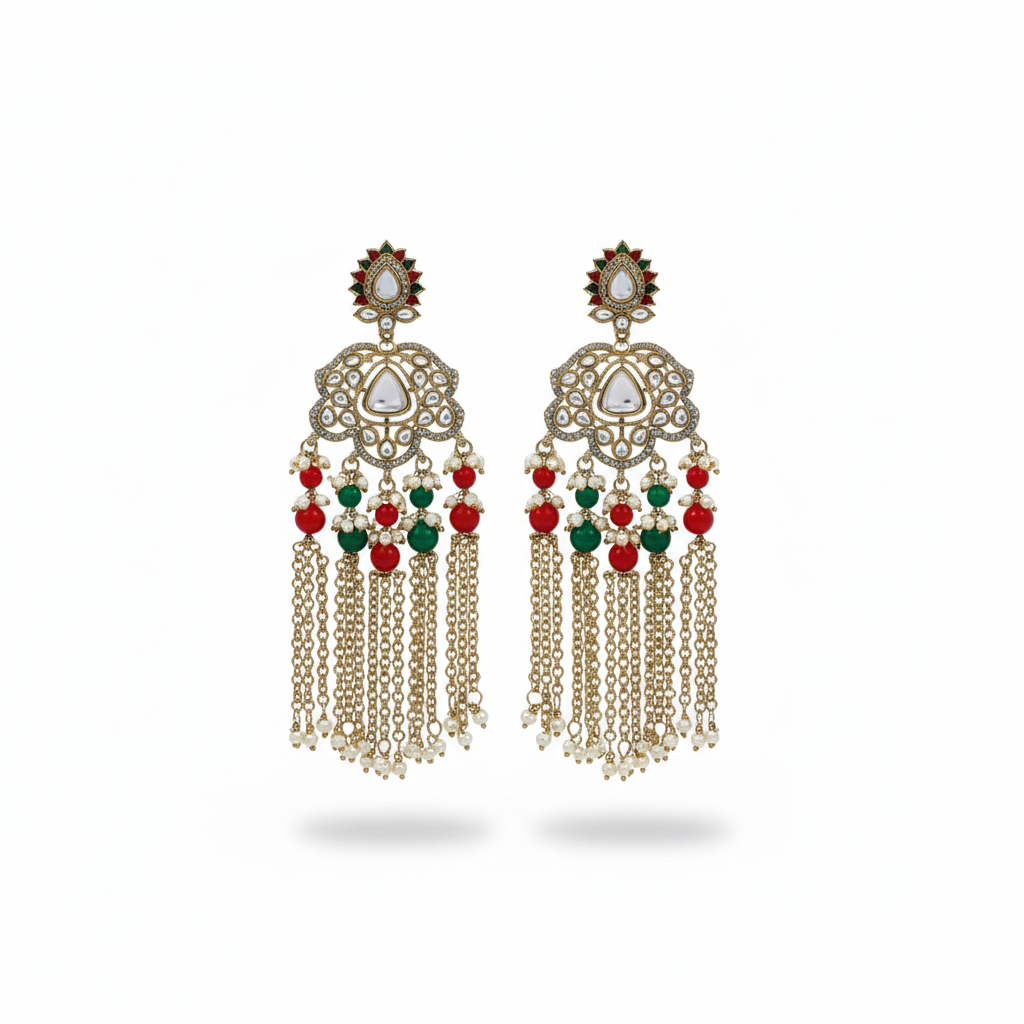 Arohi Chain-Tassel Earrings by Rasm