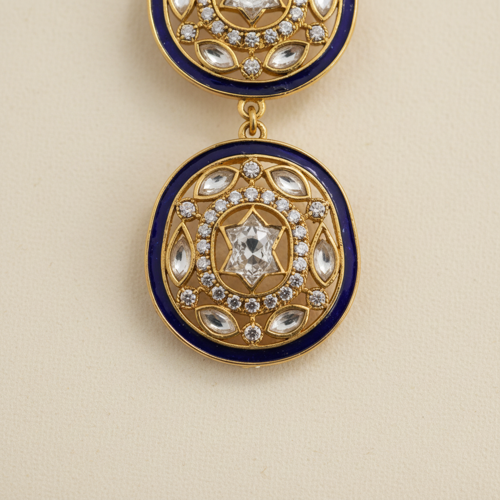 Sia Crown Tassel Earrings by Rasm
