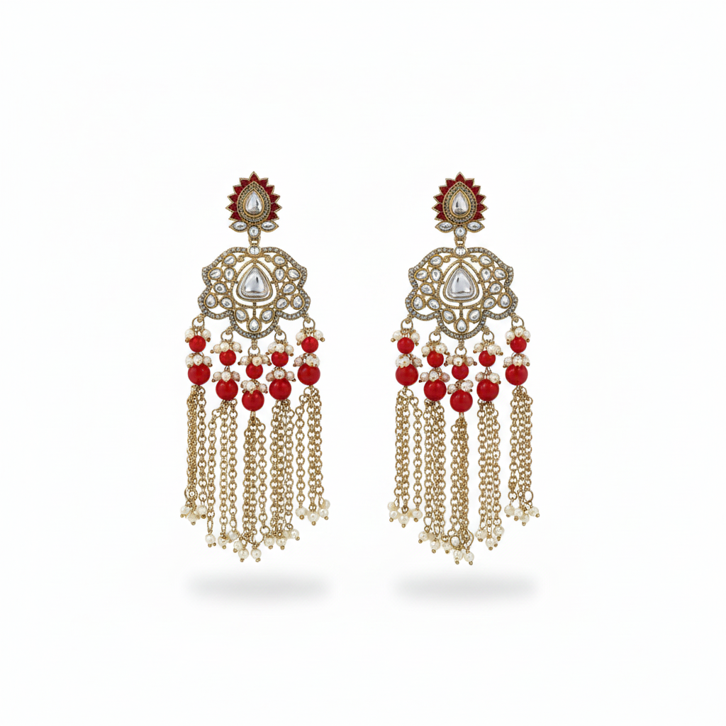Arya Chain-Tassel Earrings by Rasm