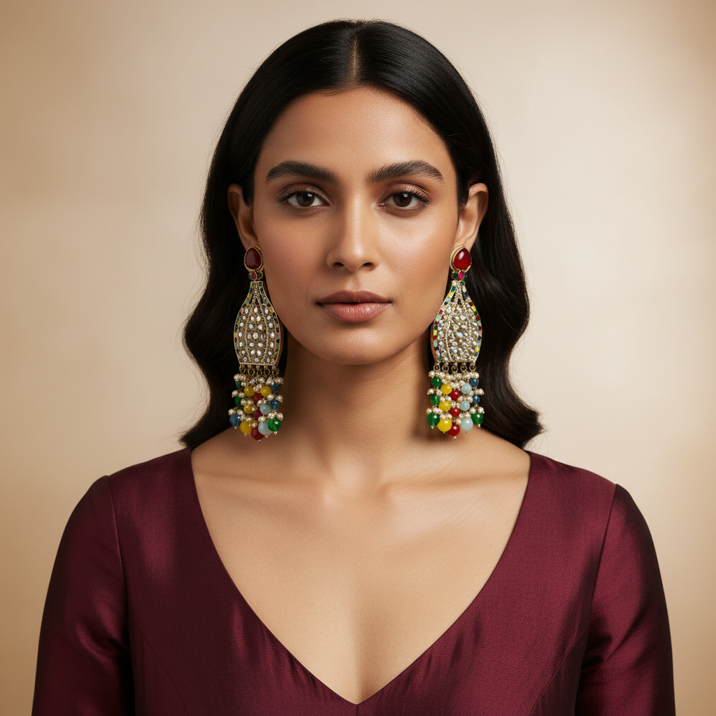 Alina Statement Earrings by Rasm