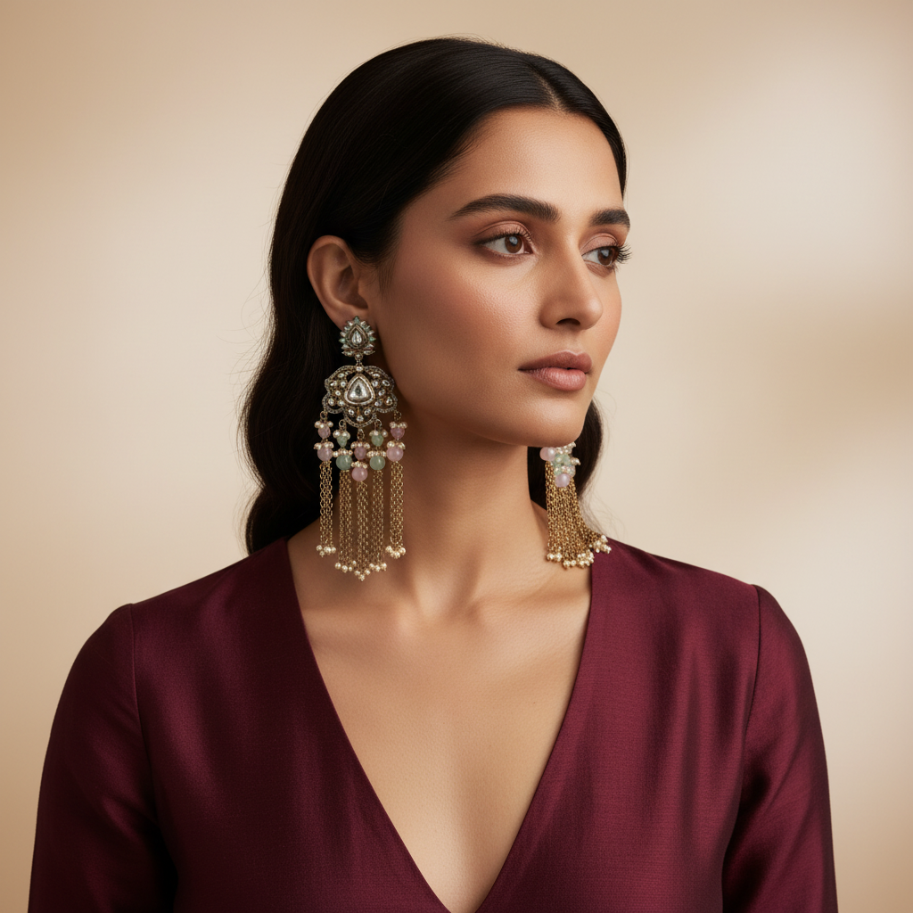Kiara Statement Earrings lifestyle portrait