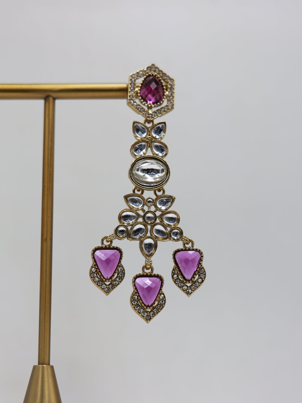 RSM-MEH-PUR | Meher Three-Drop Earrings, Purple | 816A1342.JPG