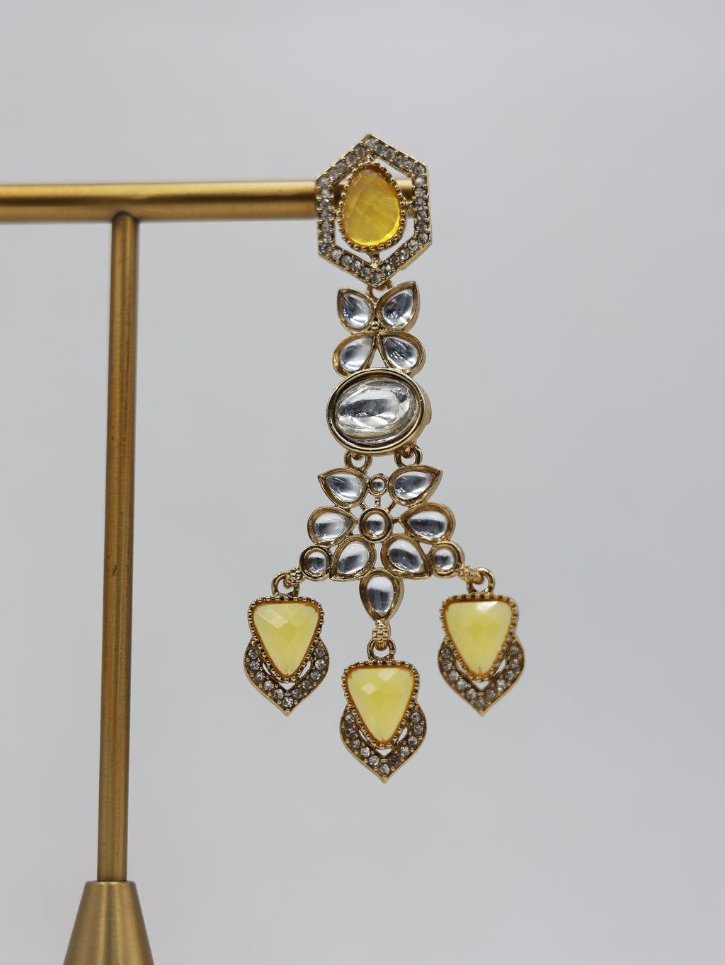 RSM-MEH-YLW | Meher Three-Drop Earrings, Yellow | 816A1346.JPG