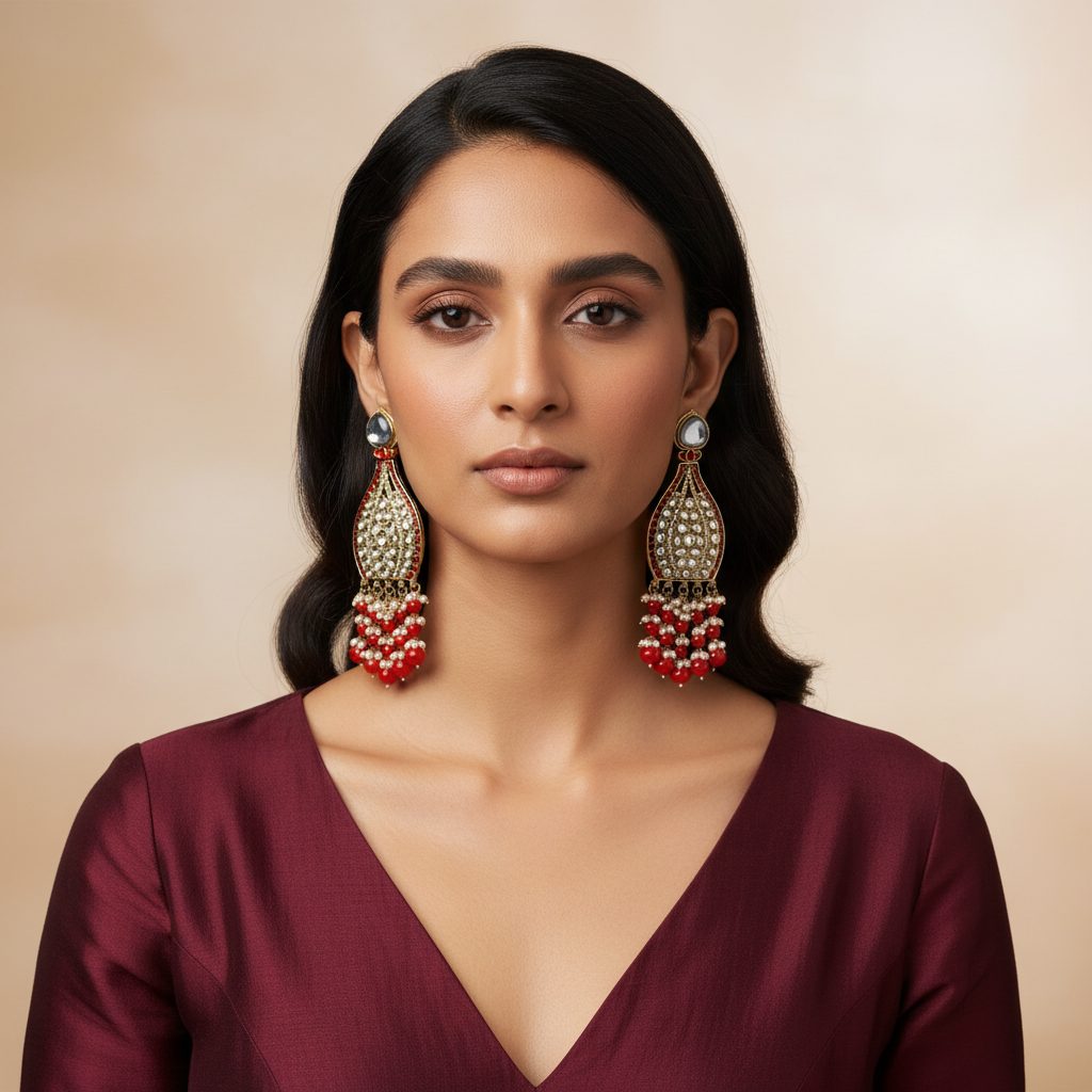 Aabha Teardrop Earrings by Rasm