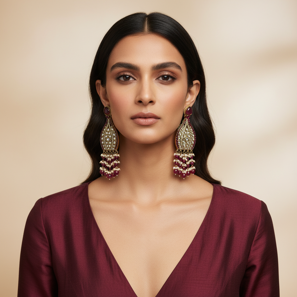Afsana Statement Earrings by Rasm