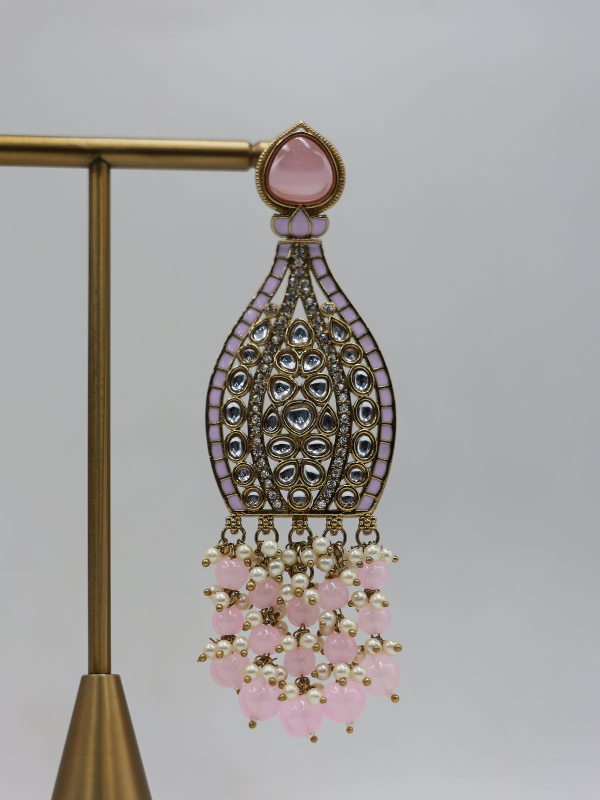 RSM-NOO-BPK | Noor Teardrop Fringe Earrings, Blush Pink | 816A1312.JPG