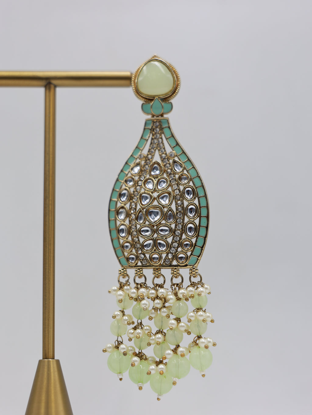 RSM-NOO-IMT | Noor Teardrop Fringe Earrings, Ivory & Mint | 816A1316.JPG