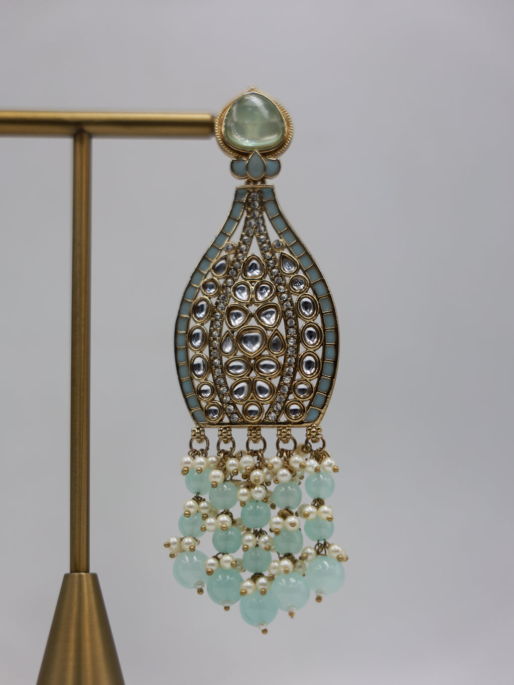 RSM-NOO-PMT | Noor Teardrop Fringe Earrings, Pale Mint | 816A1292.JPG