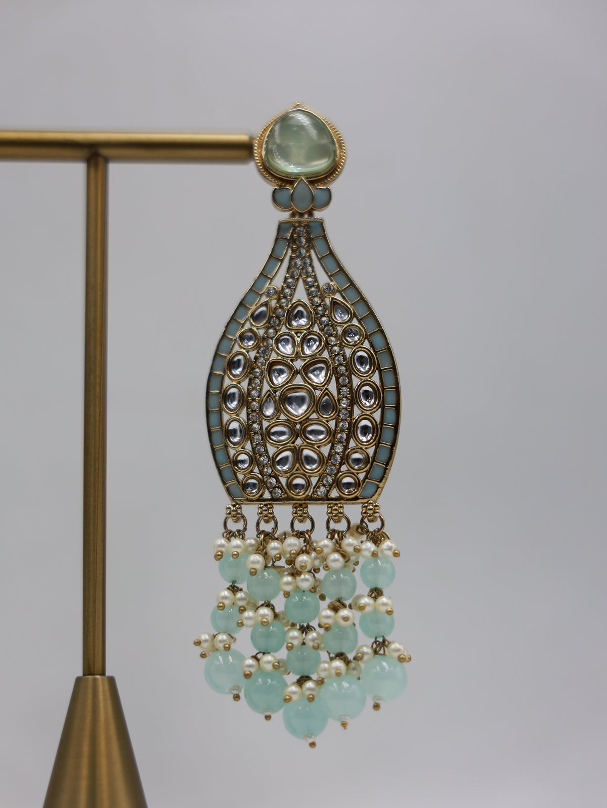 RSM-NOO-PMT | Noor Teardrop Fringe Earrings, Pale Mint | 816A1292.JPG