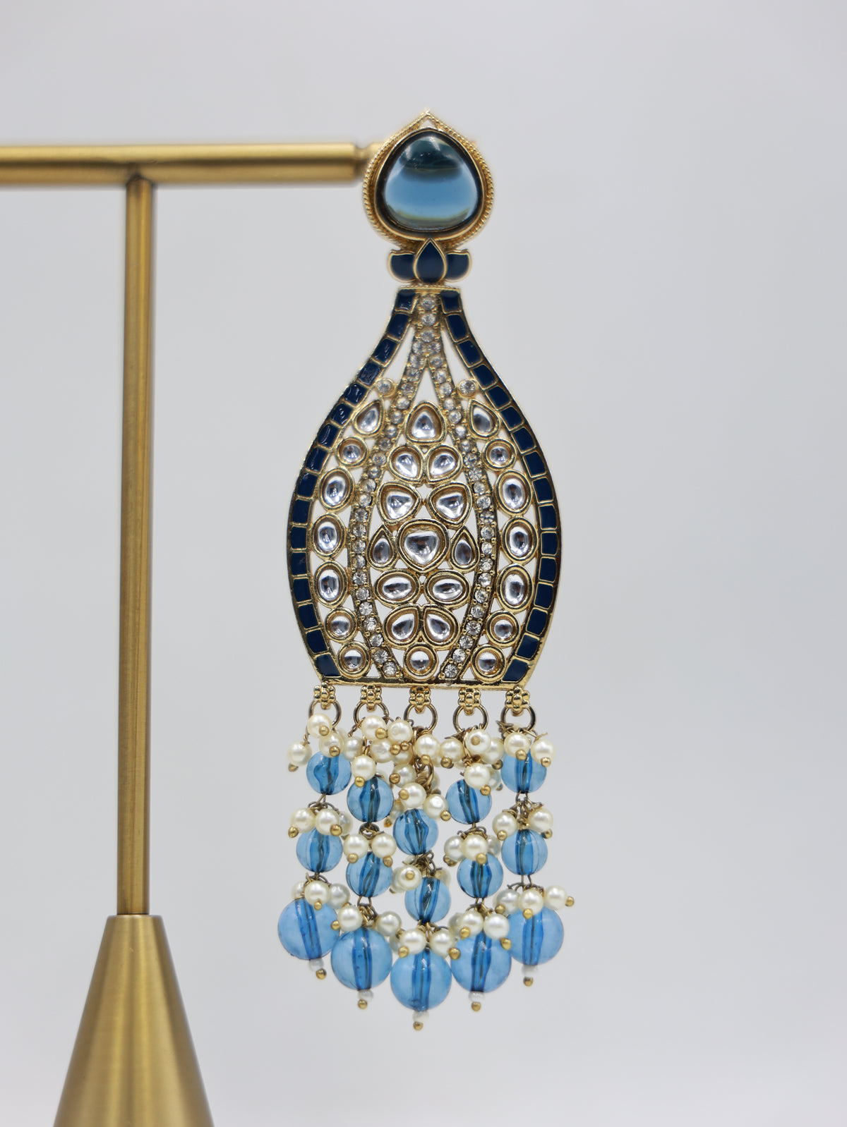 RSM-NOO-SKY | Noor Teardrop Fringe Earrings, Sky Blue | 816A1296.JPG