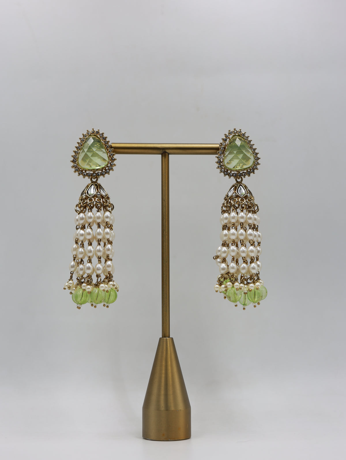 RSM-TAR-OLV | Tara Beaded Tassel Earrings, Olive Green | 816A1366.JPG
