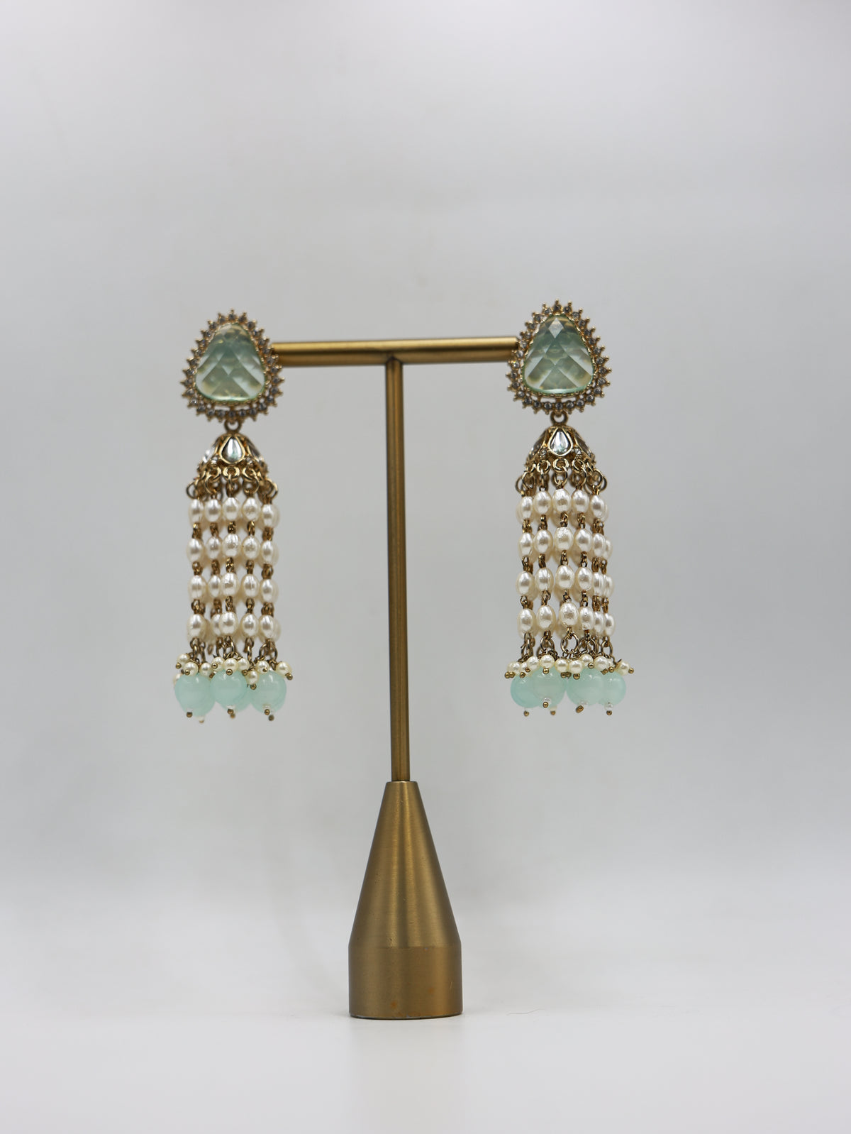 RSM-TAR-PMT | Tara Beaded Tassel Earrings, Pale Mint | 816A1360.JPG