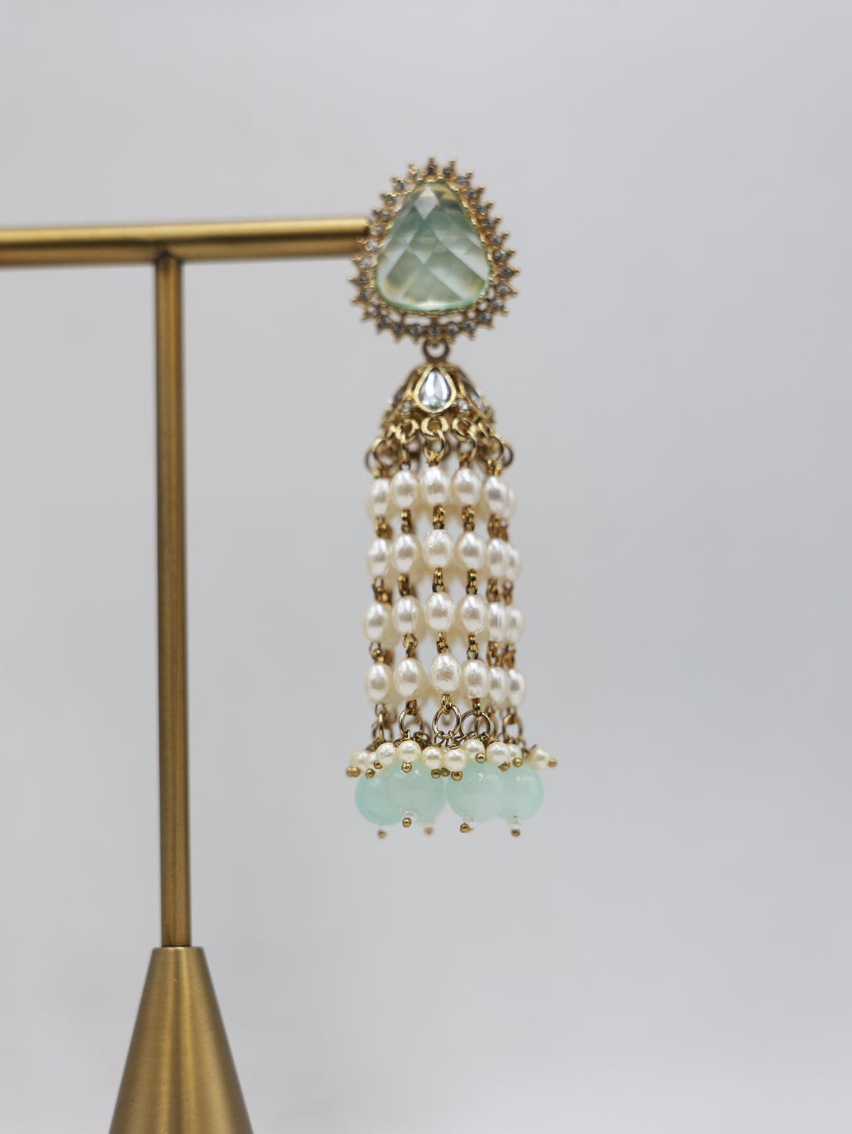 RSM-TAR-PMT | Tara Beaded Tassel Earrings, Pale Mint | 816A1361.JPG