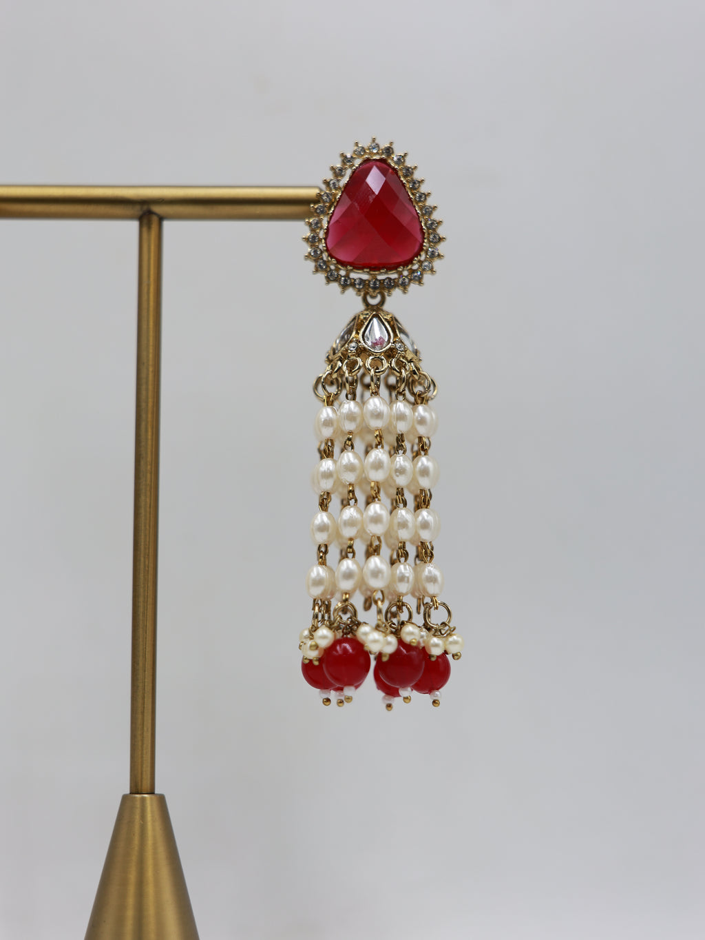 RSM-TAR-RED | Tara Beaded Tassel Earrings, Red | 816A1369.JPG