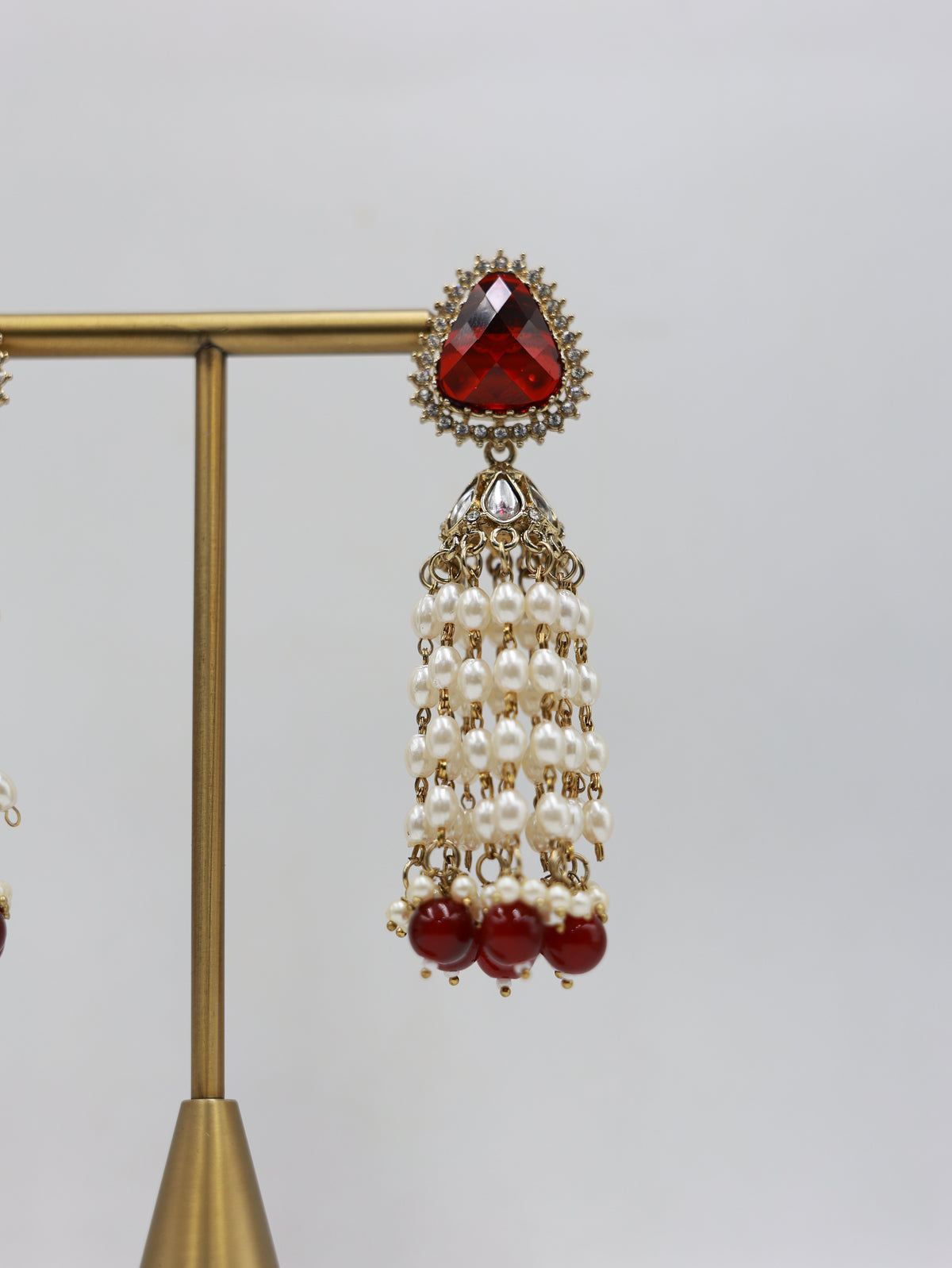 RSM-TAR-WIN | Tara Beaded Tassel Earrings, Wine Red | 816A1377.JPG