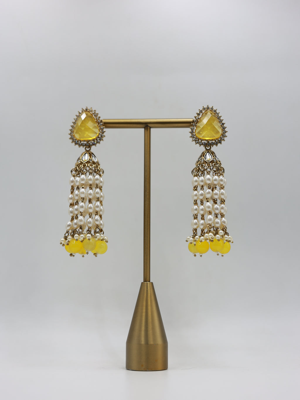 RSM-TAR-YLW | Tara Beaded Tassel Earrings, Yellow | 816A1364.JPG