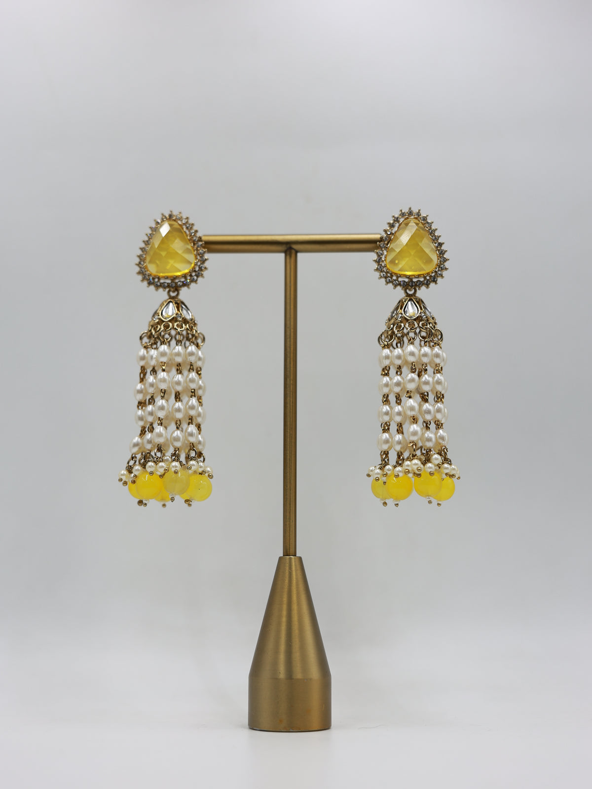 RSM-TAR-YLW | Tara Beaded Tassel Earrings, Yellow | 816A1364.JPG