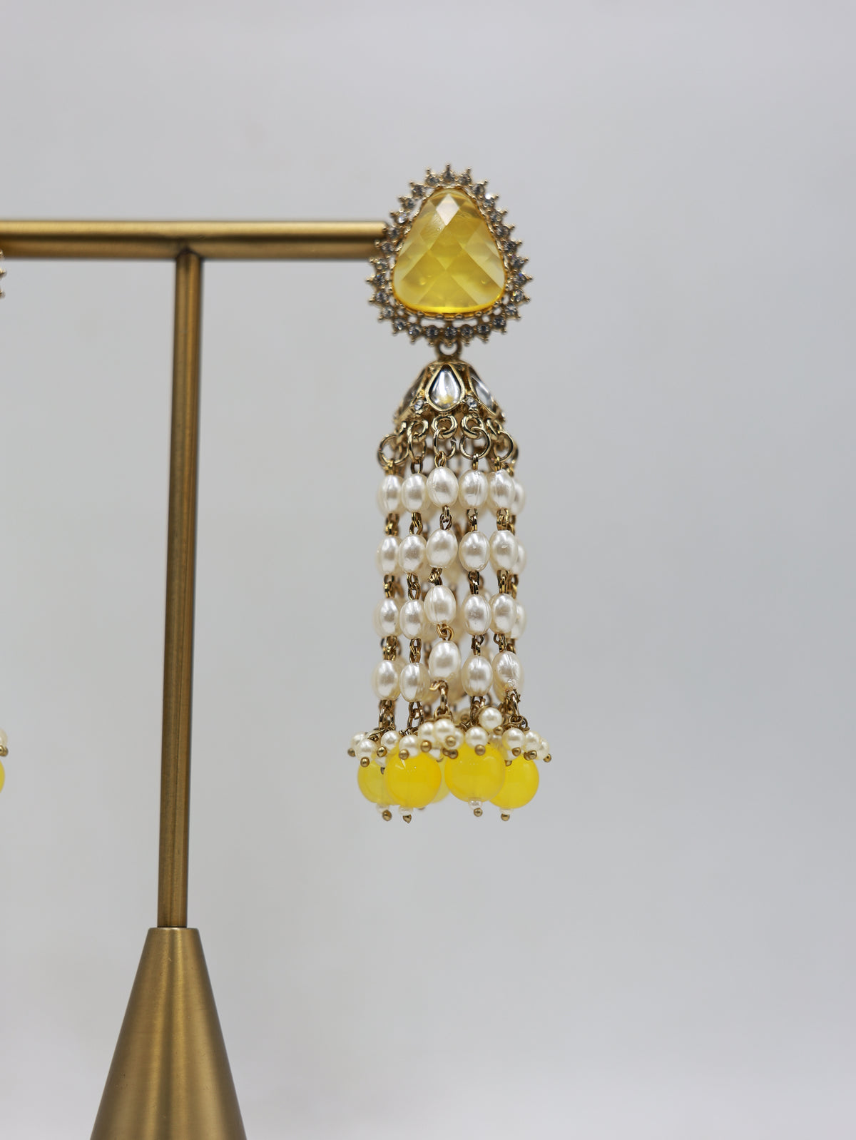 RSM-TAR-YLW | Tara Beaded Tassel Earrings, Yellow | 816A1365.JPG